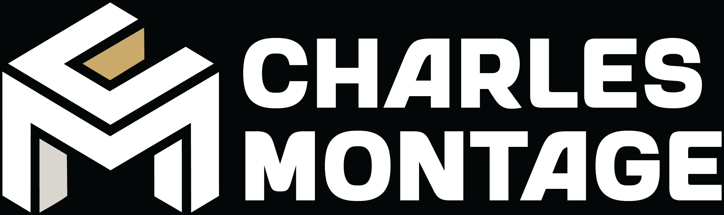 Charles Montage wordmark: the interlocked CM monogram beside the brand name